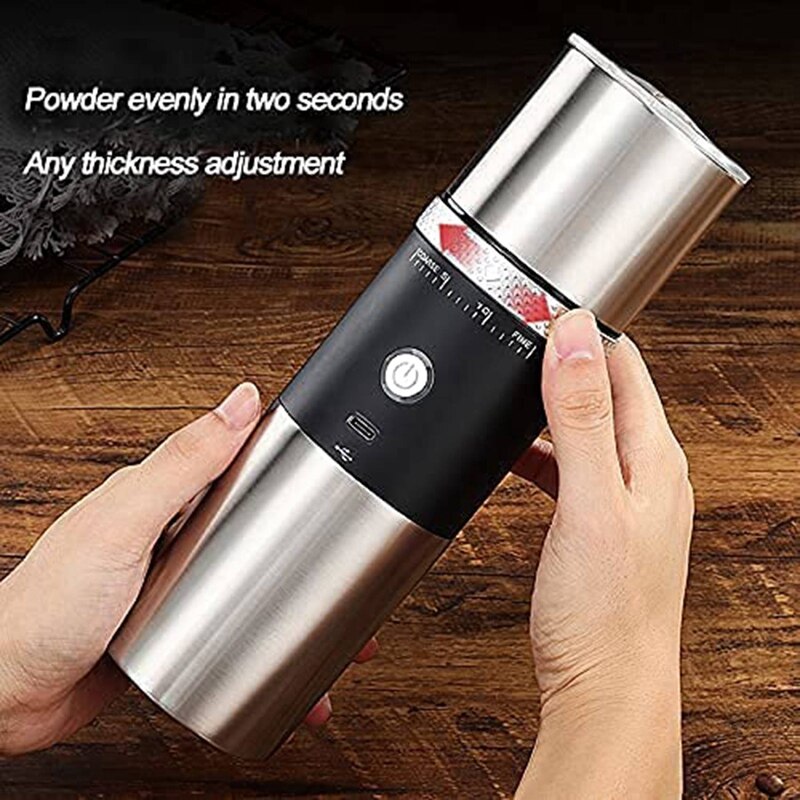 Electric Coffee Grinders Portable Small Personal Coffee Maker with Grinder Mini Travel Rechargeable Coffee Bean Machine