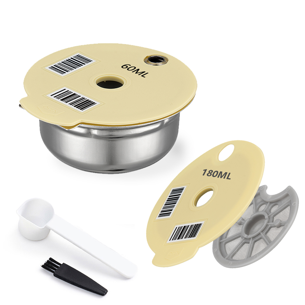 Wiederverwendbare Kaffeekapseln aus Edelstahl für Bosch Tassimo-Maschine, nachfüllbare Filterkaffeemaschine, 60/180/200/220 ml: Pflaume