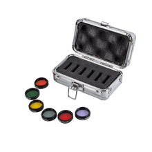 Ensemble de filtres de couleur pour télescope astronomique, 1.25 pouces (6 pièces), oculaire, lentilles oculaires, planètes, nébuleuse, filtre lune et SkyGlow