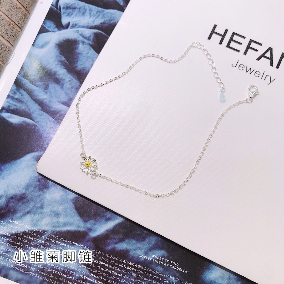 925 Sterling Silber Fußkette - Mit Herz & Delphin Anhänger Verstellbar