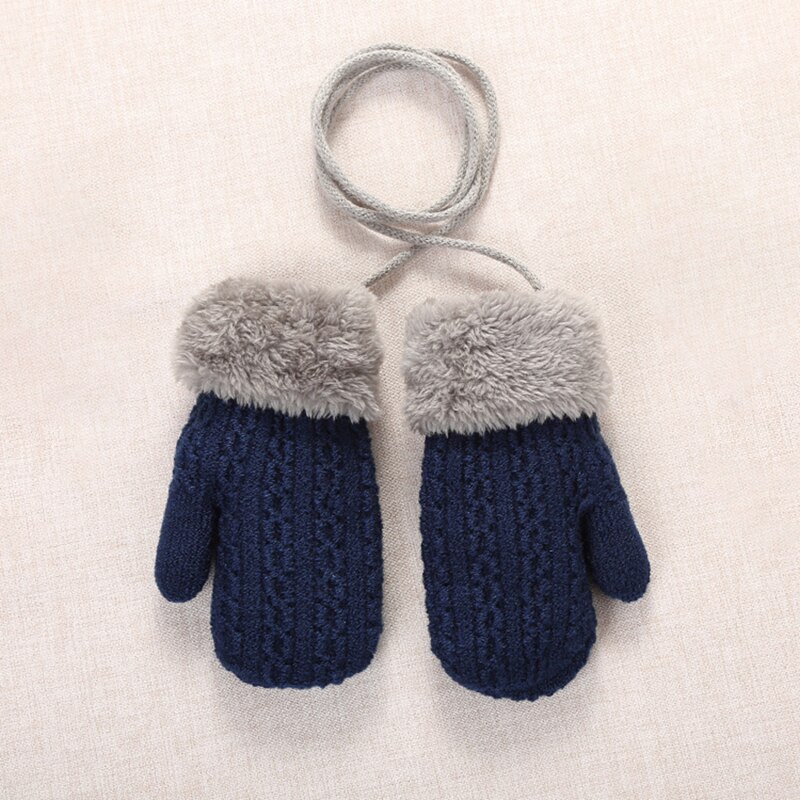 Mitones de lana para niños, manoplas de punto para niños de 1 a 4 años, guantes cálidos para bebés