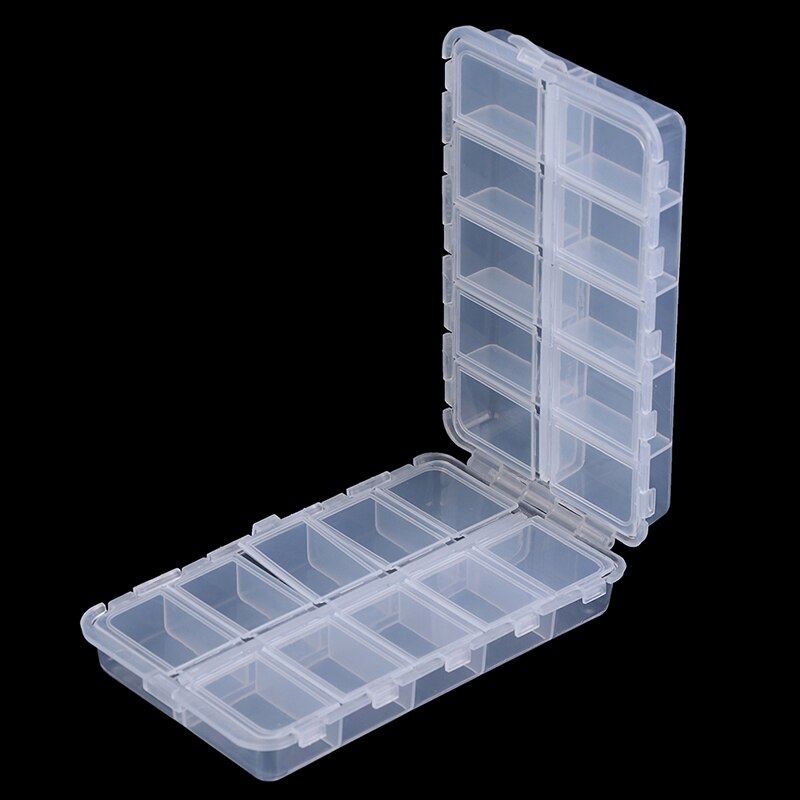 16.6*9.7*4.1Cm Plastic 20 Compartimenten Fishing Tackle Box Voor Fishing Baits Haken Storage Case