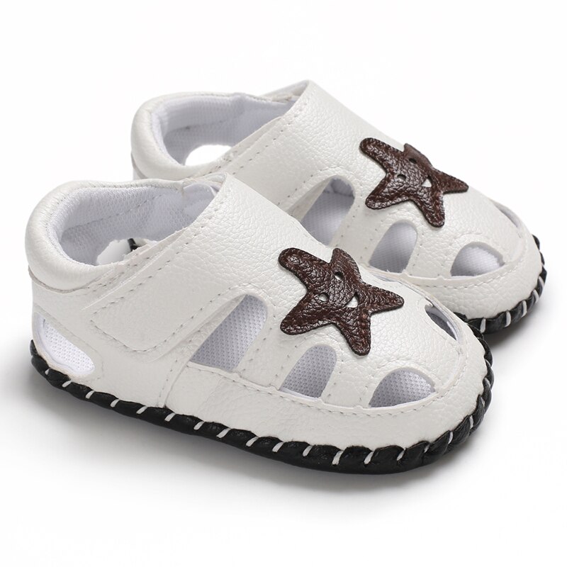 Baby Soft Sole Crib Shoes Faux Leather Infant Boy Girl Toddler Sneaker Shoes Anti-Slip 0-18 Months: White / 13-18 Months
