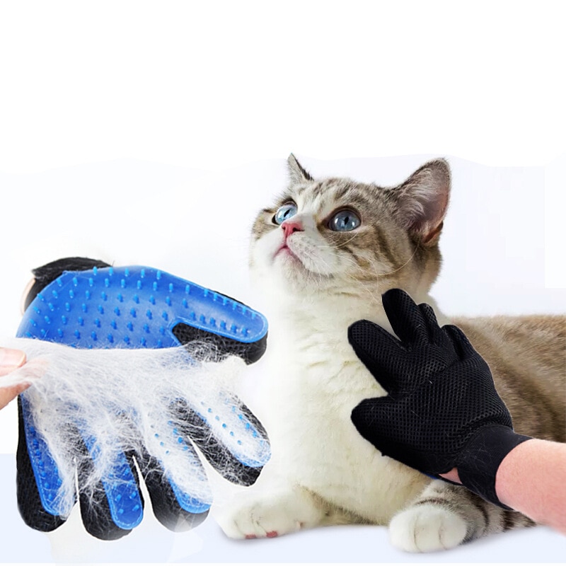 Hund kæledyr grooming handske silikone katte børste kam udskylning hårhandsker hunde bad rengøringsartikler dyrekamme