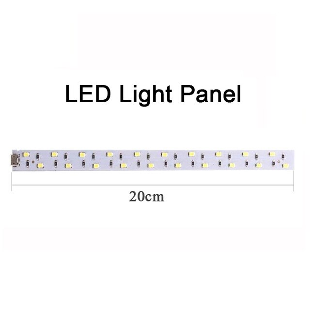 Puluz 20Cm Mini Folding Soft Box Achtergrond Fotografie Fotostudio Doos Kit Fotografie Light Box Foto Studio Softbox: Only LED Light Panel