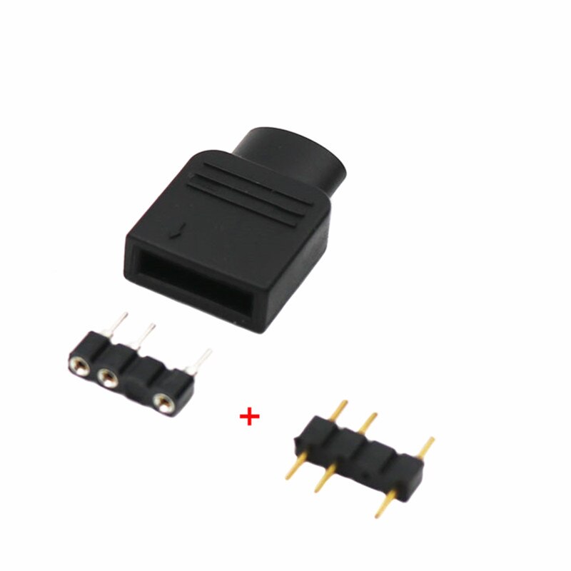 10Pcs / 50Pcs ARGB RGB DIY 3Pin 4Pin Adapter Connector Jacket Male Female Needle Set LED For 3528 5050 Led Strip Light: Orange / 0.6m