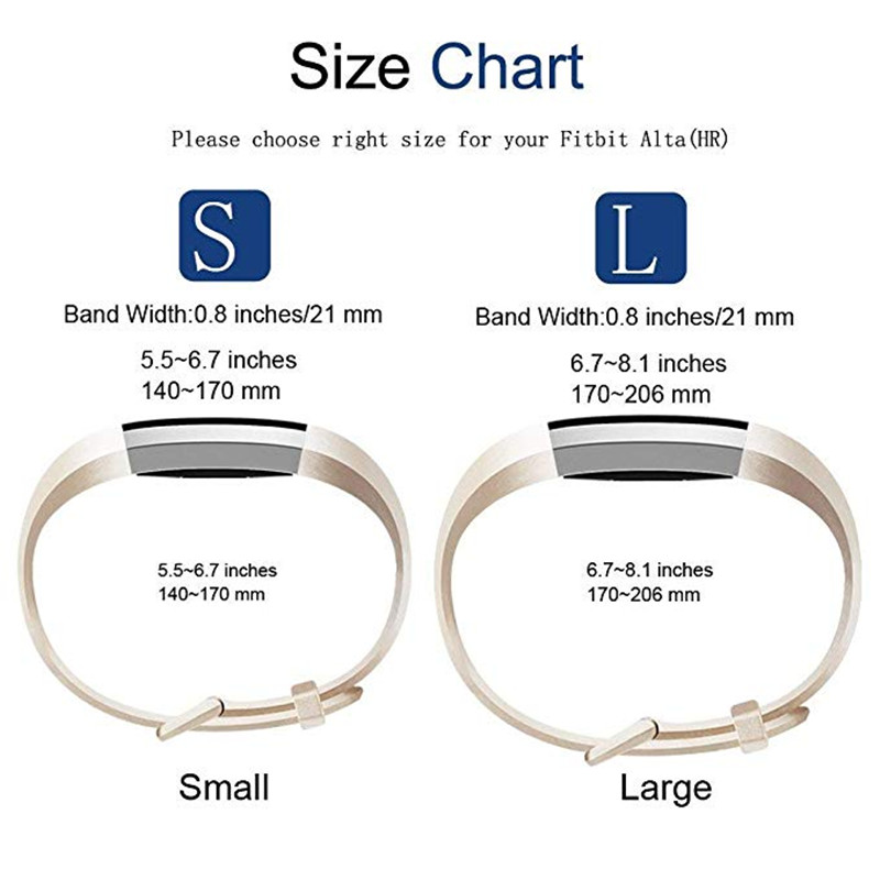 Rose Gold Band For Fitbit Alta HR / Fitbit Alta Smart Watch Wrist Strap For Fit bit Alta HR Small Large Bracelet