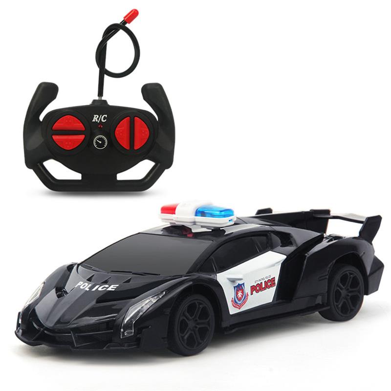 1/24 RC Police Car Electric Cop Car Toys Remote Control Vehicles Toys Educational Toys For Kids Birthday Year: A