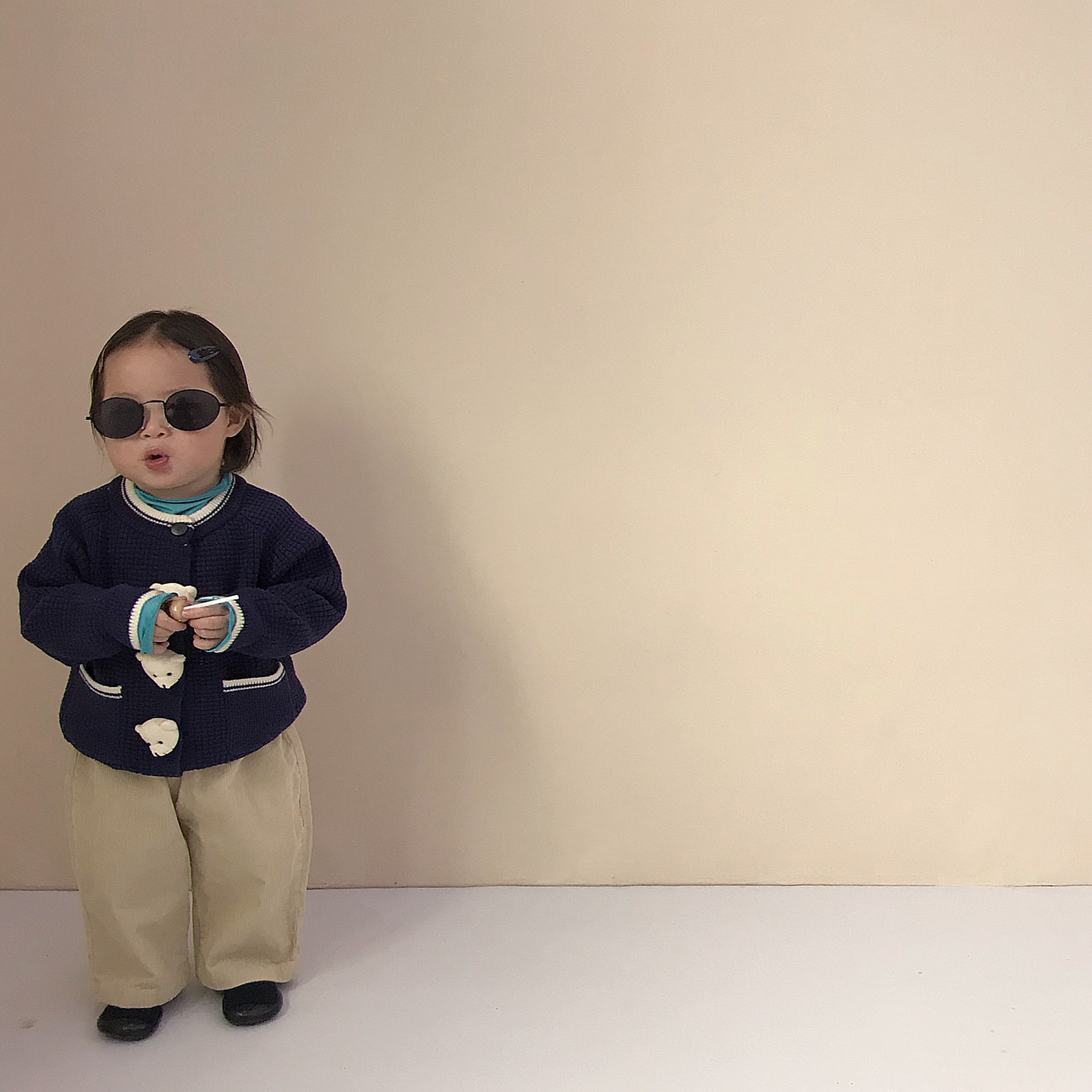 Suéter de oso de para bebé y niña, cárdigan de punto, Chaqueta de algodón para niño, abrigo de punto, chaqueta informal para niño