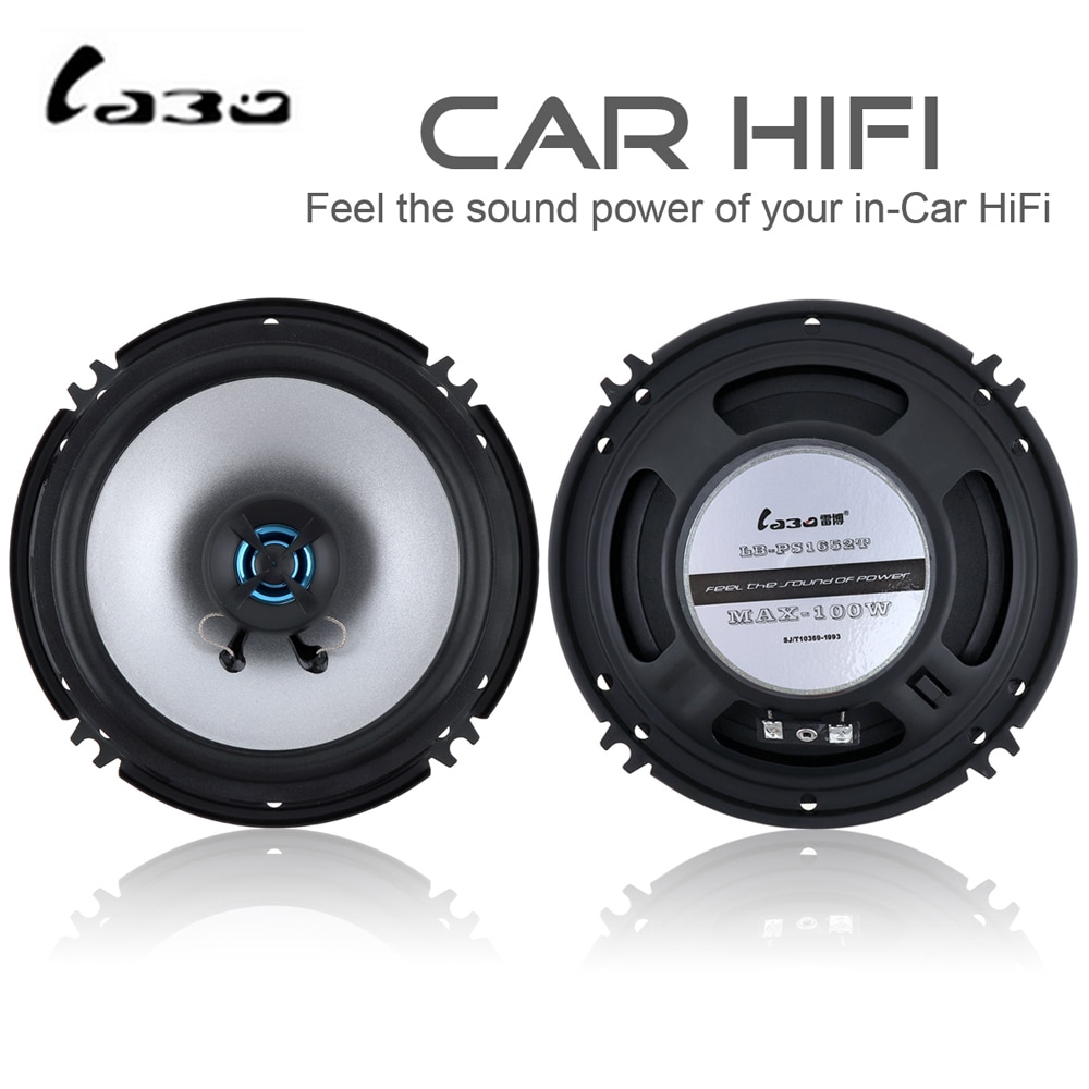 2 stuks 6.5 Inch Full Range Frequentie Luidspreker LABO 2 Way Auto Coaxiale Hifi Speaker Voertuig deur Auto Audio