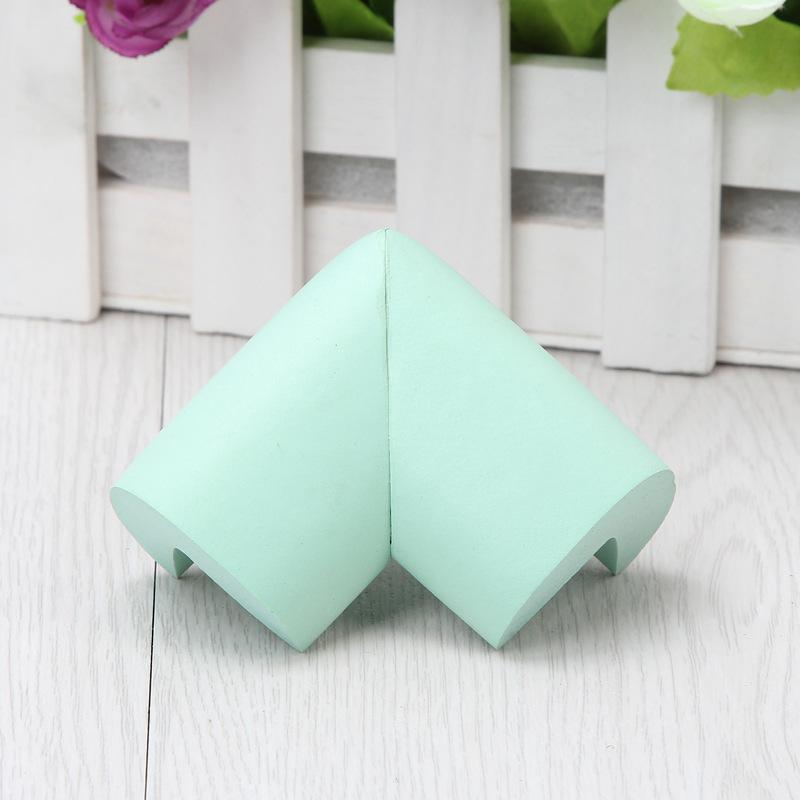4Pcs Foam Baby Safety Corner Table Protector Soft Edge Corner Guards Child Safety Security Safe Proof Cushion Guards Protection: green