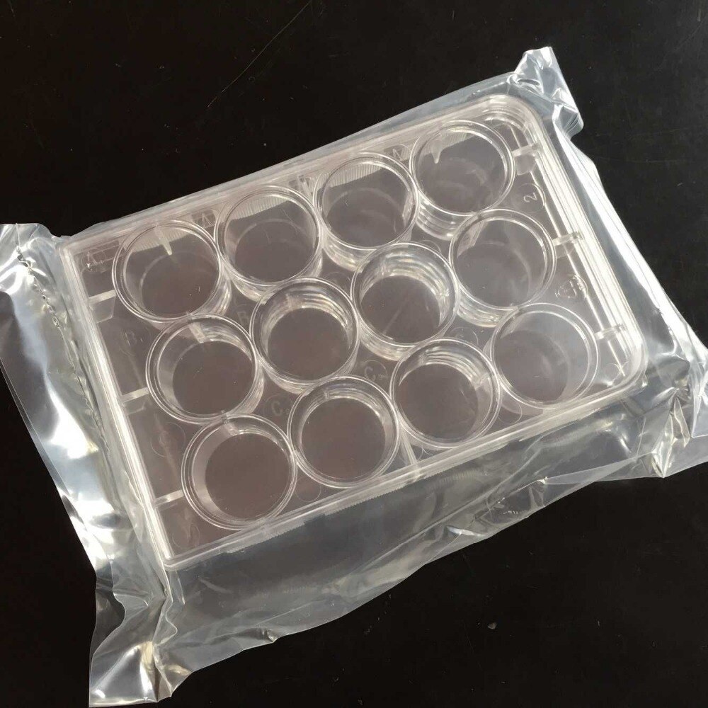 5 pcs, 12-hole disposable Petri Dish 12-well bacterial culture plate sterilization dish independent packaging