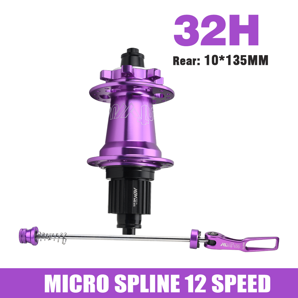 5 buje de rodamiento sellado buje MTB 6 trinquetes 120 clics delantero 9x100 15x100 trasero 10x135 12x142 buje de bicicleta HG Micro Spline Sram XD 8-12 V: Transparente