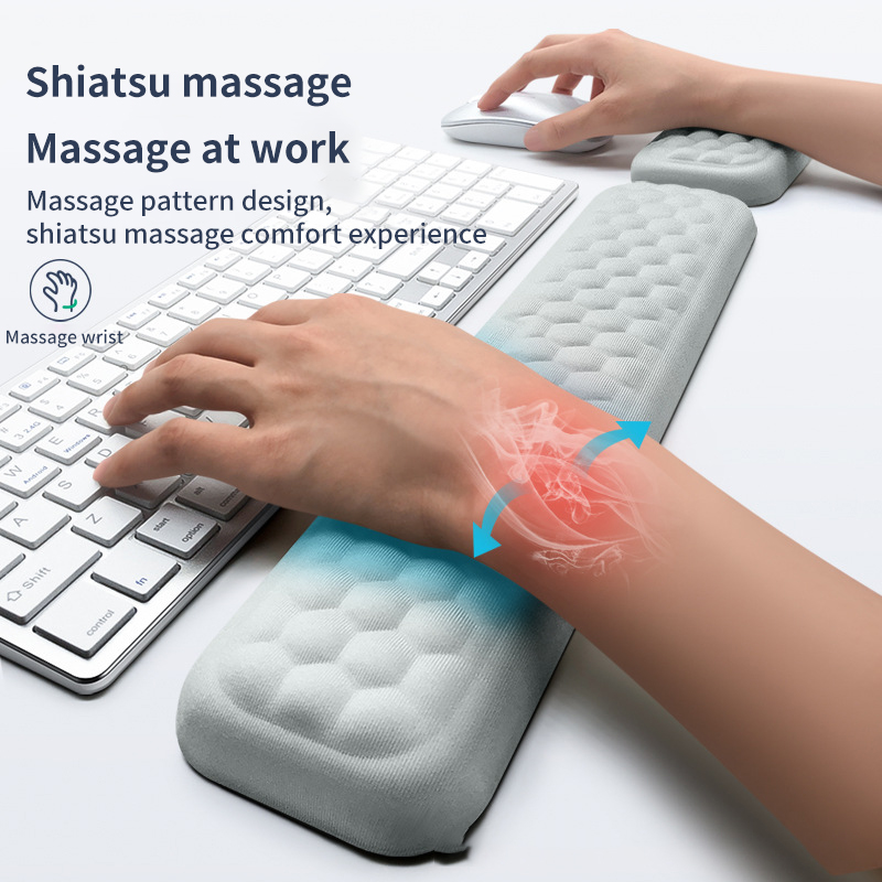 Podkładka pod mysz Ergonomiczna klawiatura Podkładka pod nadgarstek pod mysz Ochrona przed pisaniem w biurze Relaksująca podkładka pod mysz z pianki z pamięcią kształtu Komputer Laptop Podkładka na biurko