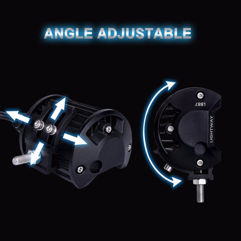 LED 4Inch 60W Offroad Spot Flood Combo 20Led Light/Work Light for Truck Car Motorcycle Wrangler Jeep 4WD 4x4 ATV Barra Headlight