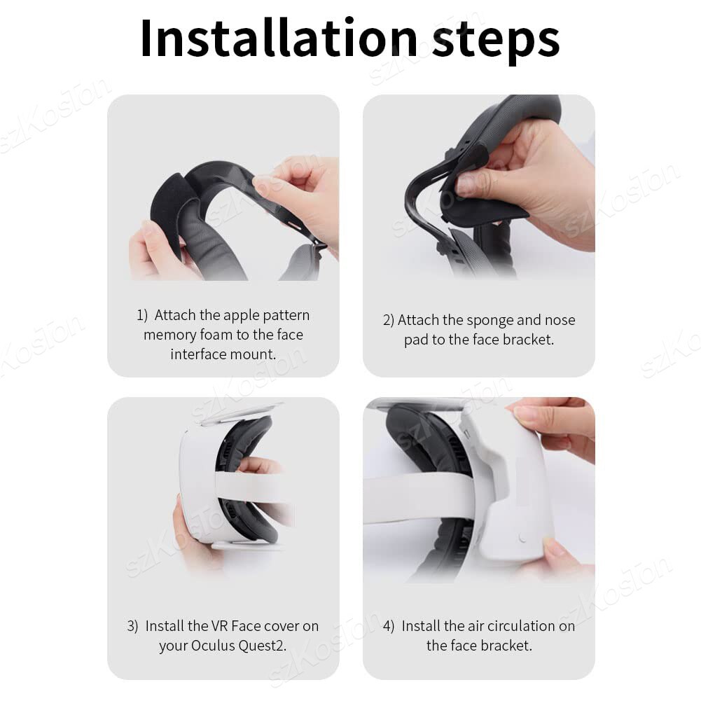 Koelventilator Facial Interface Geen Fog Gezicht Cover Case Vervanging Voor Oculus Quest 2 Licht Blokkeren Pad Voor Quest 2 accessoires