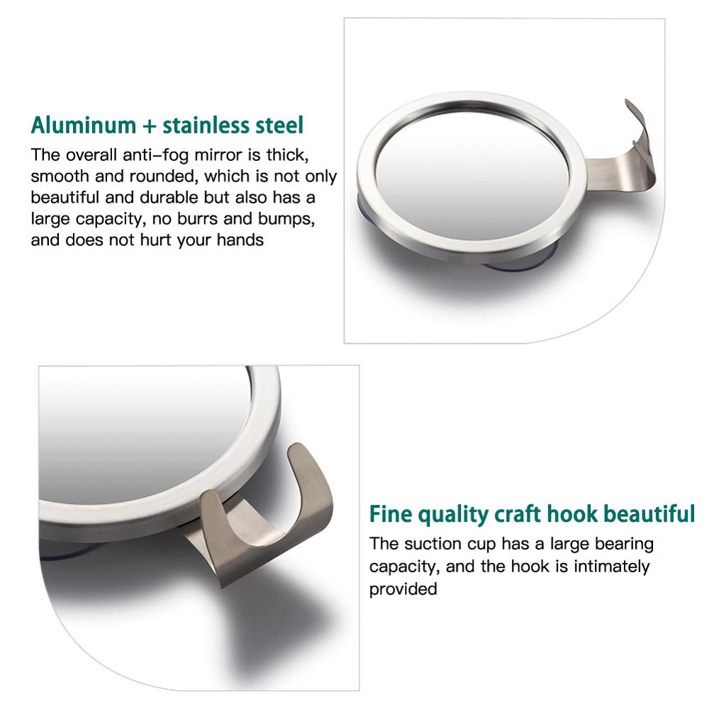 Anti-Fog Aluminium Ronde Spiegel Anti Fog Douche Spiegel Badkamer Fogless Fog Gratis Spiegel Wasruimte