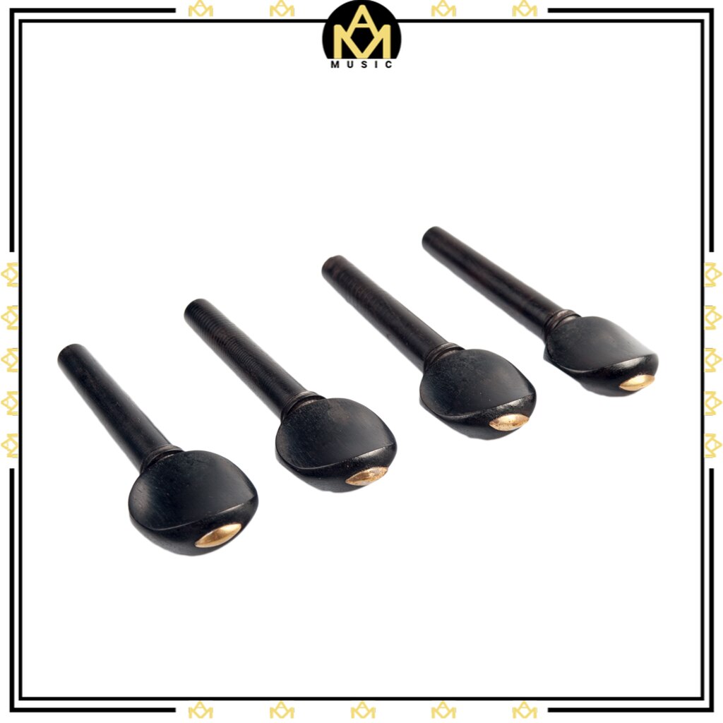 4/4 Size Ebbenhout Viool Fiddle Stemsleutels Endpin Set Vervanging Ebbenhout Viool Pinnen Set