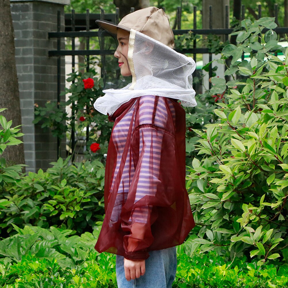 Met Kap Sluier Jas Imker Pak Bijenteelt Zomer Dagelijks Kostuum Jas Ademend Bijenteelt Beschermende Kleding Anti Bee
