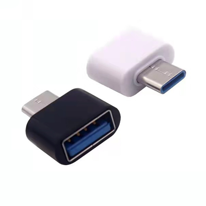 100 st/parti otg typ c till usb-adapter 2.0 usb-telefonadapter usb c smartphone bärbara datorer till usb-mus flash-disk otg-kontakt