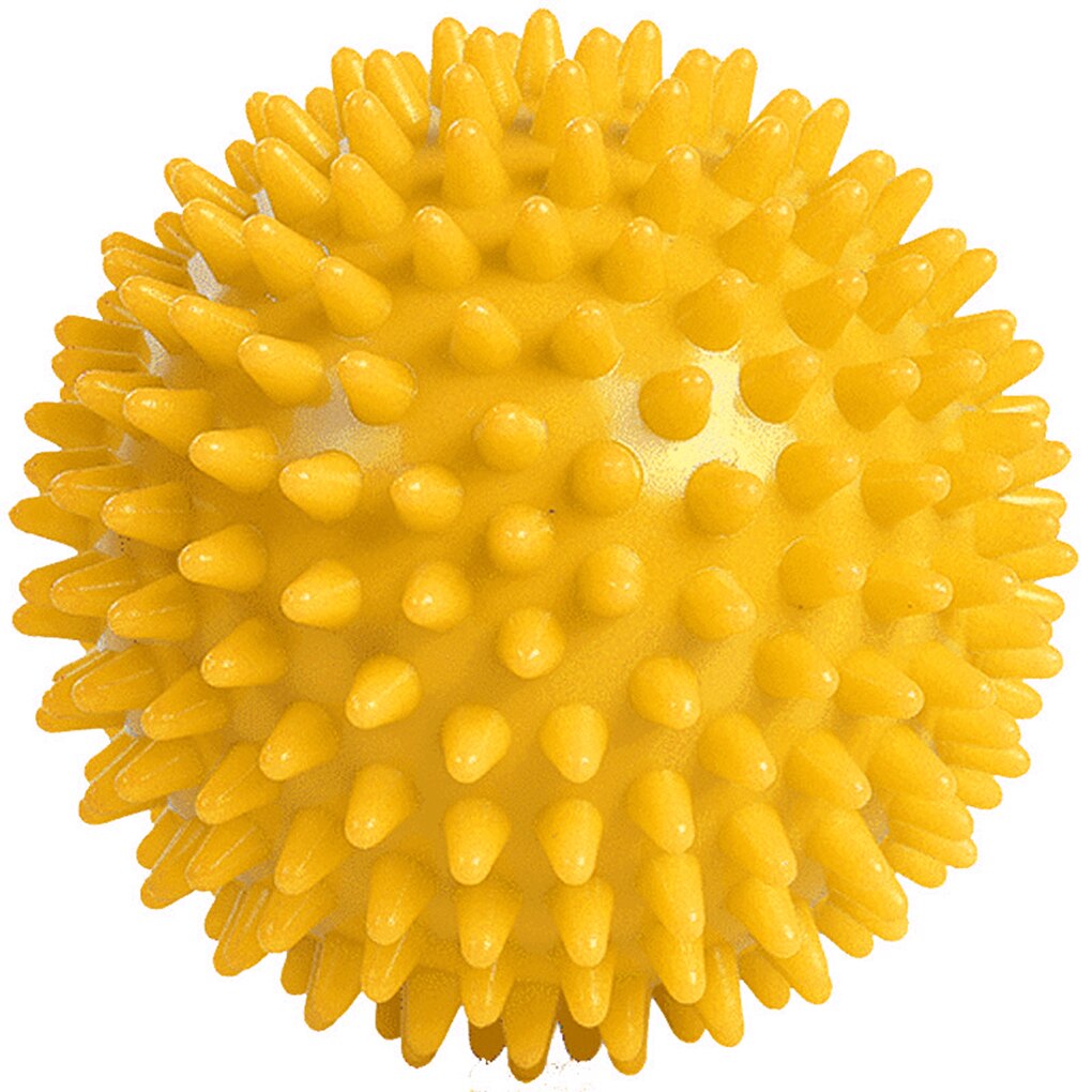 Spiky Fitness PVC Hand Massage Ball Trigger Point Sport Fitness Roller Portable Yoga Ball Hedgehog Sensory Training Grip Ball: Black