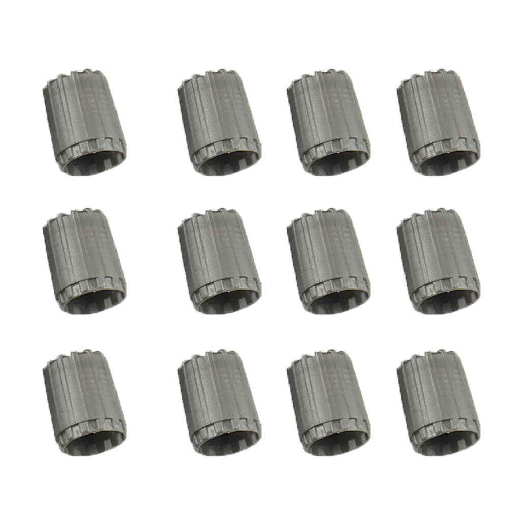 Bouchons de tige de Valve de pneu gris, 12 pièces, capuchon TPMS avec joint torique intérieur