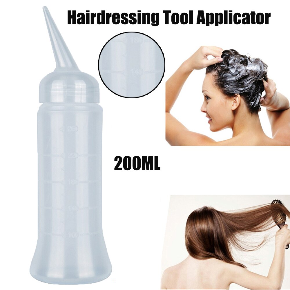 200ML Multi-Functional Scale Hairdressing Tool Applicator Measure Bottle Hairdress Salon Hair Color Perm Care Tint Pro Supplies