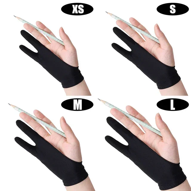 Palme Ablehnung Künstler Zwei-Finger-Handschuh für IPad, Tablette, Grafik, Zeichnung, Monitor, Malerei, Antifouling, Tablette-Bildschirm, berühren-Handschuhe: Orange