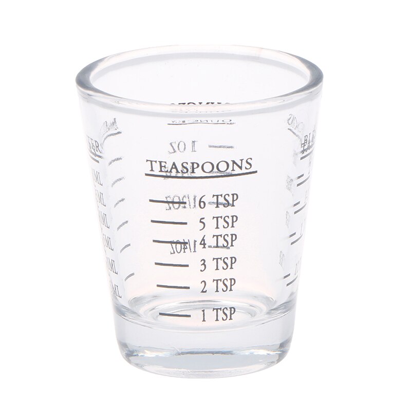 Vasos medidores de vaso de 50ml/100ml, vidrio graduado grueso, onzas, vasos medidores para cocina, suministros de medida para el hogar: BK