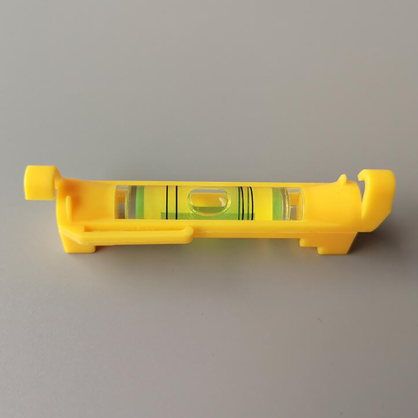Yellow Hanging Level Pen Horizontal Bubble Measuring Level Gadget Portable Acrylic Bubble Spirit Level with Plastic Shell