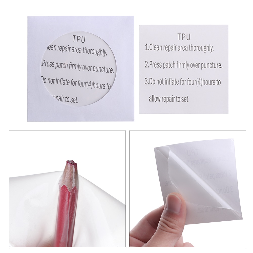 2 stk tpu vandtæt selvklæbende nylon klistermærke gennemsigtig klud patches udendørs teltjakke reparation tape patch tilbehør