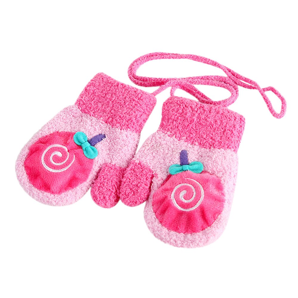 Kinderen Meisjes Jongens Winter Handschoenen Cartoon Dier Patchwork Warm Houden Wanten Handschoenen Pak Voor 2-4 Jaar Kinderen @ 10