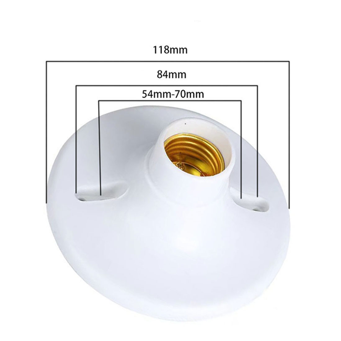 2/6/15 Stück D12cm E27 Steckdose Kasten montieren Kunststoff Mittel Base E26 Lampenfassung 118mm E27 Fassung für Deckenleuchte 220V 4A