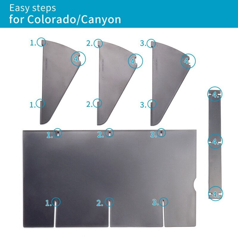 Boîte de rangement copilote pour Chevrolet Colorado 15-20, boîte à gants, séparation des compartiments, modèles à conduite à gauche, tri des couches
