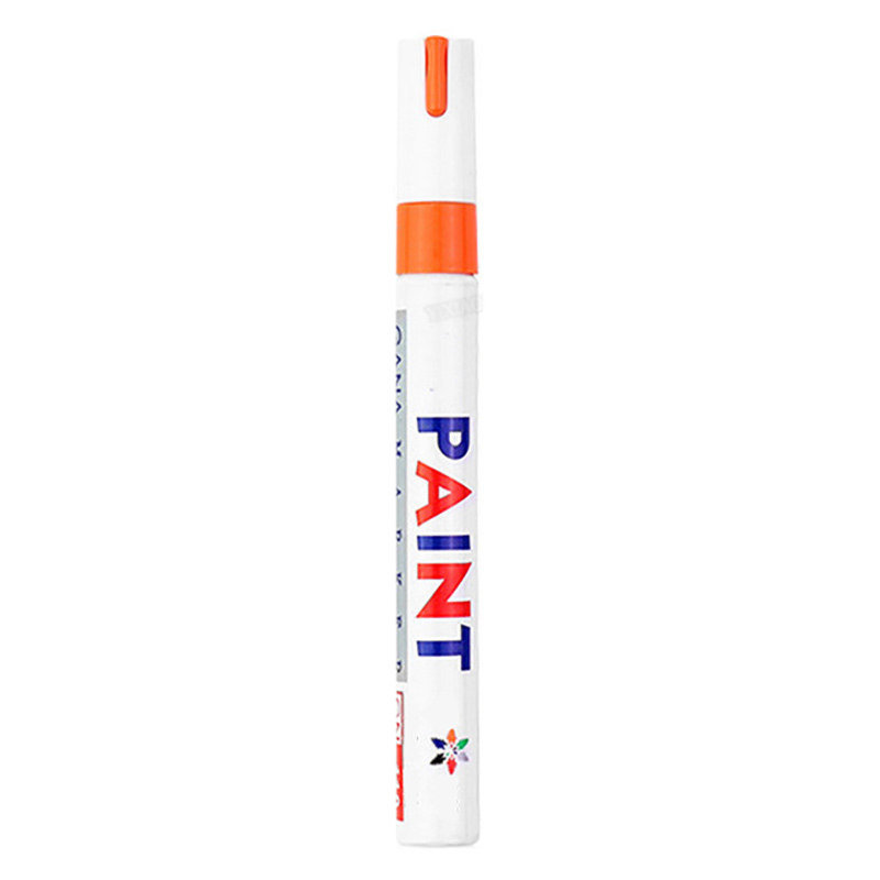 1 stück Bunte Permanent Farbe Marker Wasserdicht Weiß Marker Reifen Lauffläche Gummi Stoff Farbe Metall 12 Farben Farbe Marker Stifte: Orange
