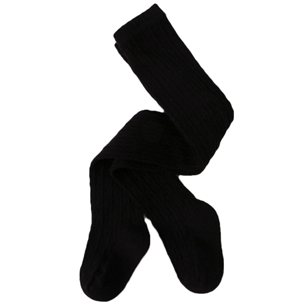 Pudcoco peuter babymeisje herfst winter warme gebreide panty's snoepkleuren dikke kousen panty broek sokken 0-6t: Zwart / 12 to 24m