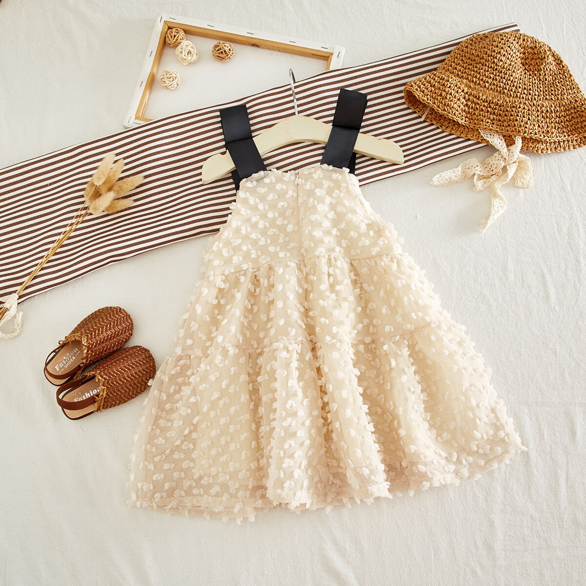 Summer Girls Short Sleeve Dress Girls Slip Dress: sleeveless dress / 5