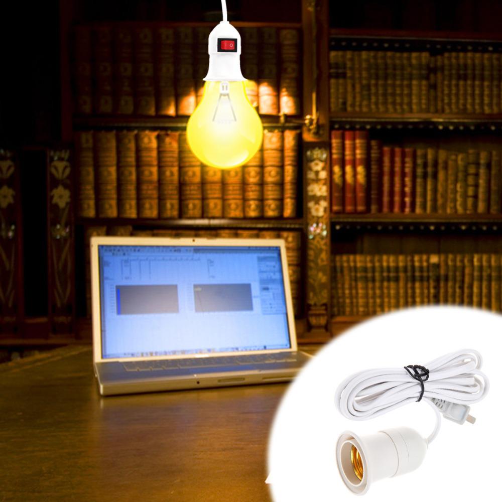 None E27 Hanging Lamp Holder Lights Base With 1.8M Cord & On/Off Switch EU Plug (Black)