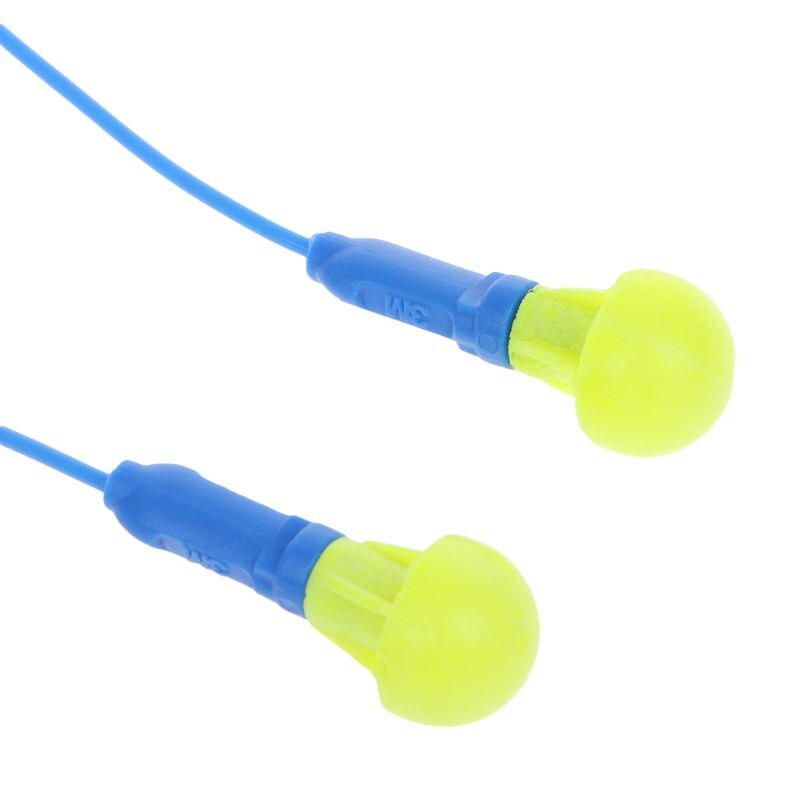 Soft Foam Corded Ear Plugs Hearing Protection Noise Reduction Earplugs Reusable B2QF