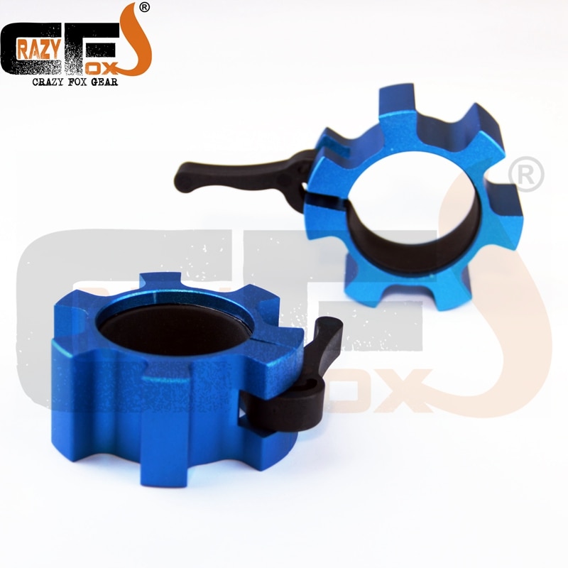 Metal 50mm / 2" Lock Jaw collars standard barbell quick collars weight lifting gym easy lock collars NPGL (NPFL)