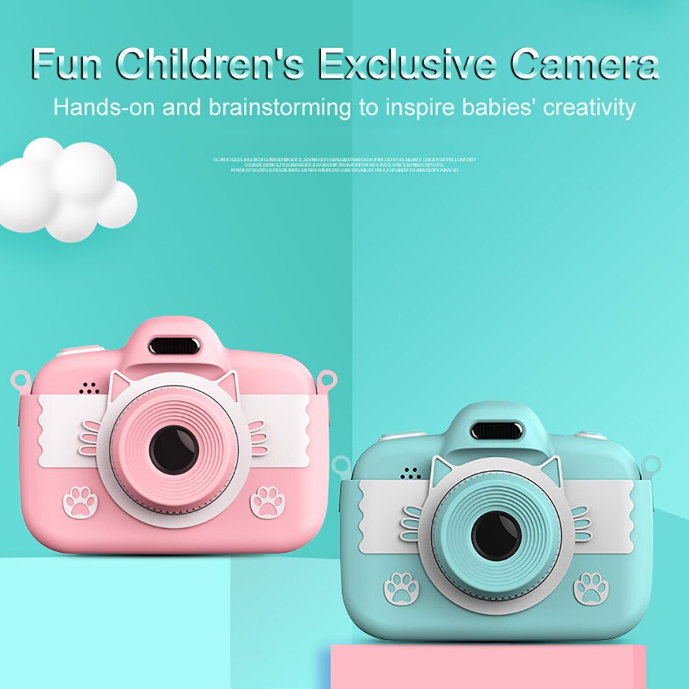Berøringsskærm børnekamera 3 tommer børn digitalt kamera ips skærm til børn drengepige 4k hd videokamera kamera legetøj