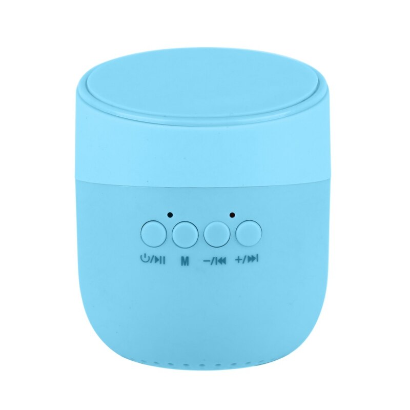 Bluetooth Speaker Mini Wireless Loudspeaker USB Speakers stereo audio music player Phone Holder Wireless Charging music player: Blue