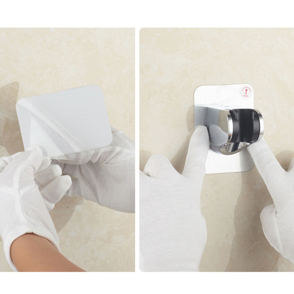 Aluminum Shower bracket Shower Head Handset Holder CHROME Bathroom Wall Mount Adjustable Bracket Shower Accessories Hooks