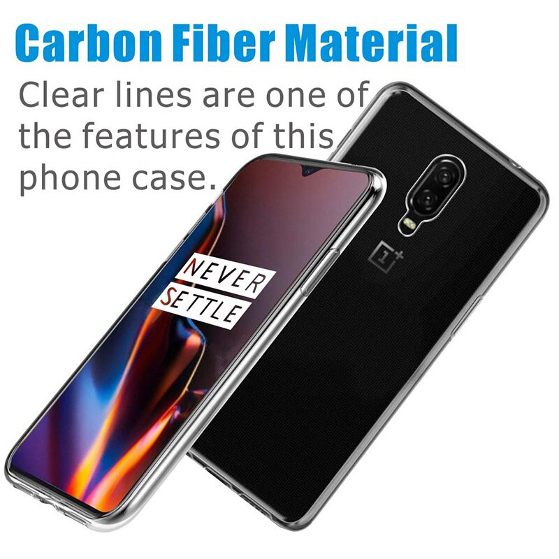 Originalt gennemsigtigt tpu til oneplus 6 / 6t cover cover ultratyndt blødt silikone kant beskyttende et plus 6 bagcover telefon cover