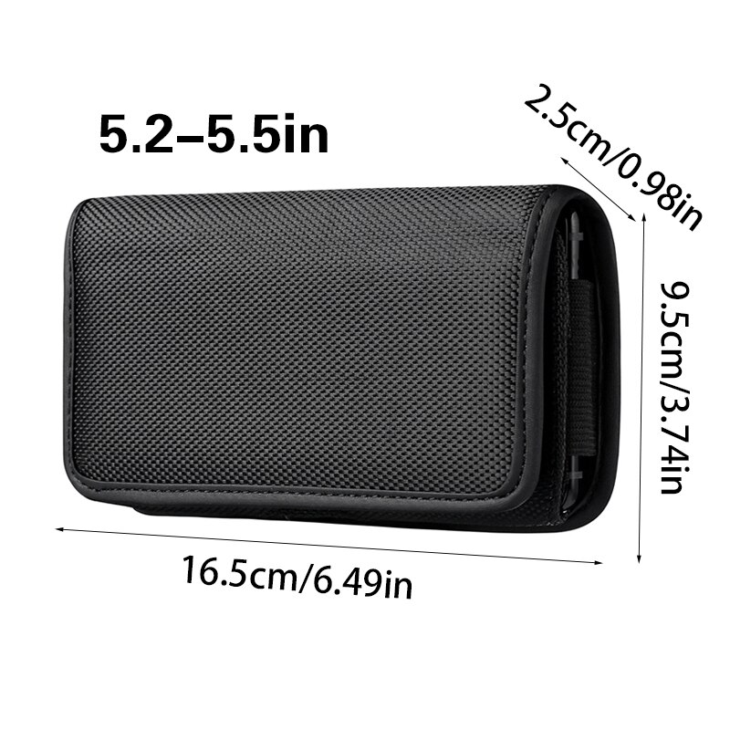 Telefoon Pouch Opknoping Holster Holder Taille Packs Riem Clip Pouch Case Oxford Doek Pakket Mobiele Heuptas Riem Kleine portemonnee: 3