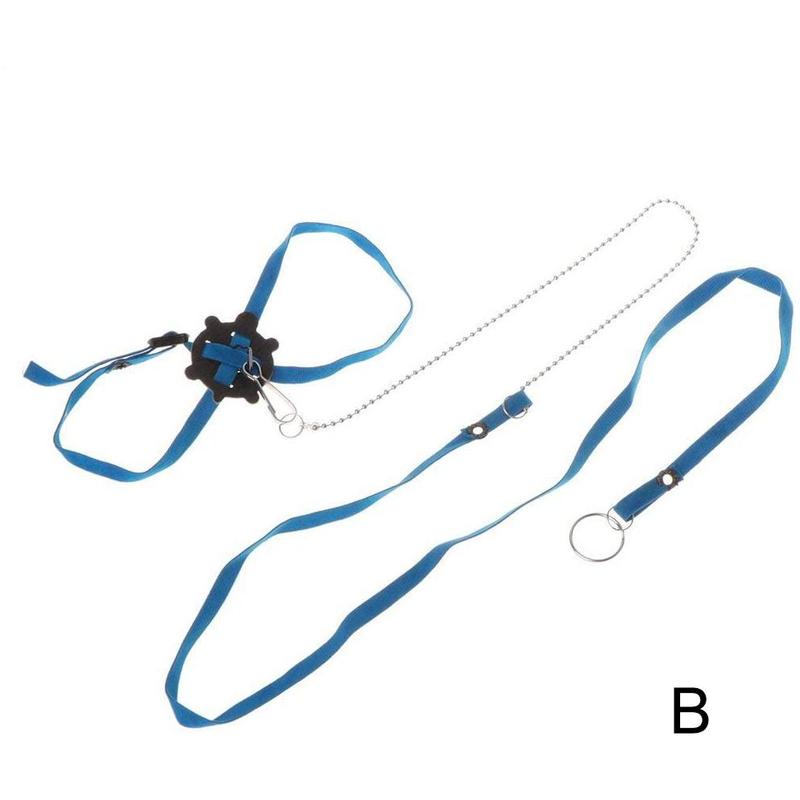 Harnais à corde de coton pour animaux domestiques, laisse, Cage de gerbille, fournitures, petit collier de Traction, corde aléatoire, couleur lézard, Hamster P X0s6: Navy Blue / S
