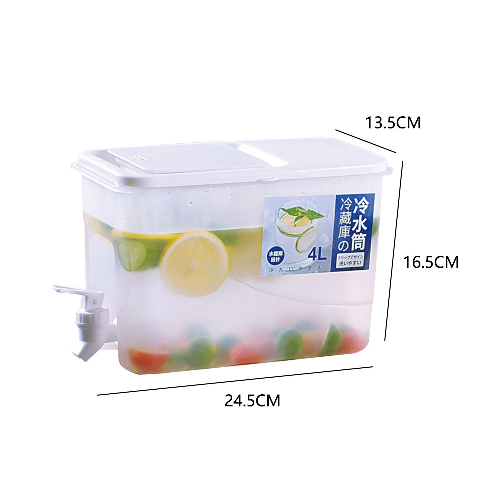 4L Koelkast Koelkan Plastic Koelkast Waterdispenser Multifunctionele Drankdispenser Grote Capaciteit voor Keuken Koelkast