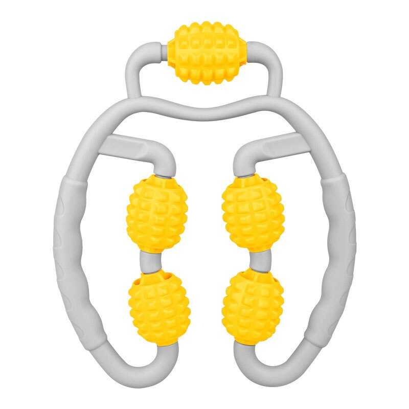 Muscle Roller Trigger Point Massage Roller Relieve Muscle Soreness Muscle Massage Tool for Calves, Leg, Arms, Tennis Elbow: yellow gray