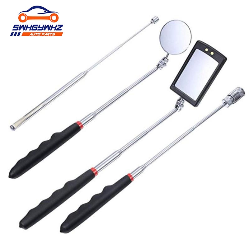 Verstelbare Auto Hoek View Pen Automotive Telescopische Detectie Lens Telescopische Inspectie Spiegel Multi Lengte Uitbreiding Flexibele