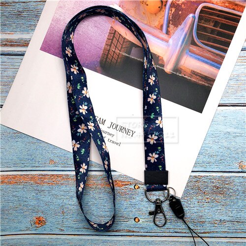 10 pz/lotto Piccole Foglie Fresche Neck Strap Portachiavi per le chiavi della Carta di IDENTIFICAZIONE Palestra Cinghie e laccetti per cellulari e smartphone USB badge Holder FAI DA TE Caduta Del Telefono corda: A08 10pcs